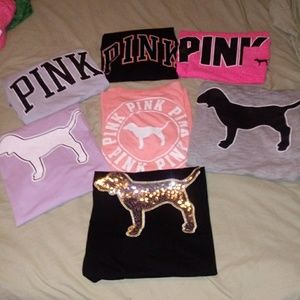 VS Pink tees all large